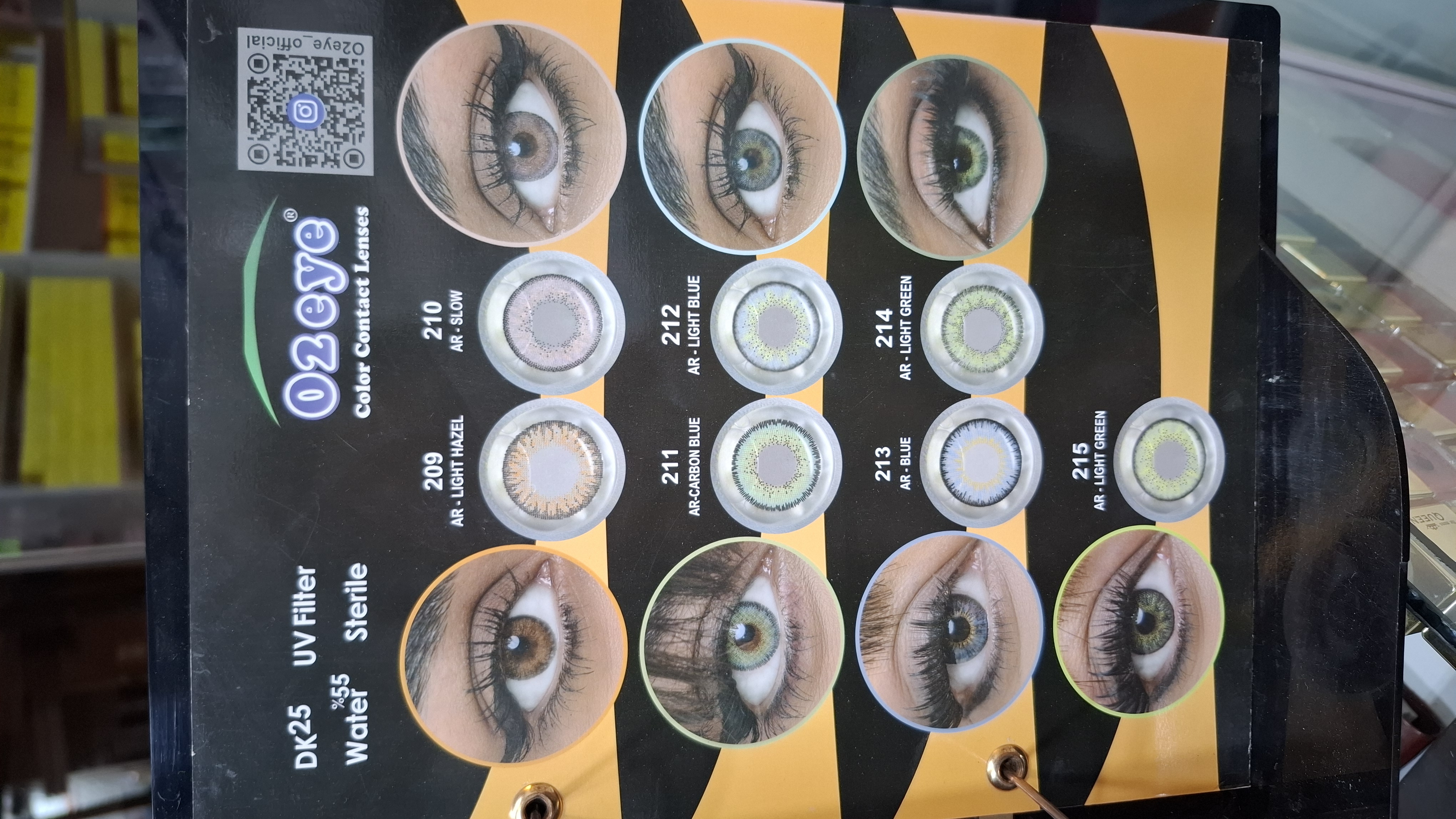 لنز چشم O2 eye مدل هیدروژل (شماره 214_215)