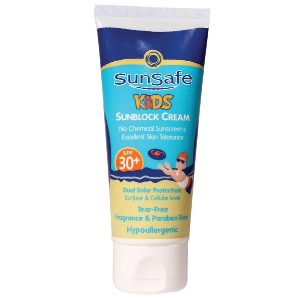 کرم ضد آفتاب بی رنگ سان سیف مناسب کودکان (spf30)