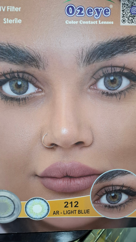 لنز چشم O2 eye مدل هیدروژل (شماره ۲11_212_213)
