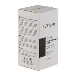 سرم لایه بردارملایم ویتالیر مدل Timevit مناسب انواع پوست حجم 30 میلی لیتر