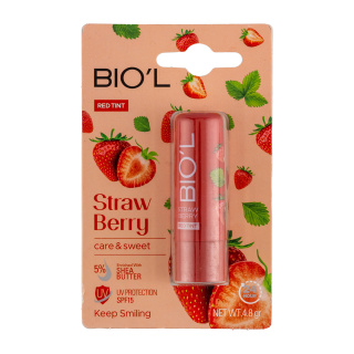 بالم لب رنگی بیول مدل Straw Berry با SPF15