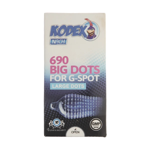 کاندوم ناچ کدکس مدل BIG DOTS بسته ۱۰ عددی