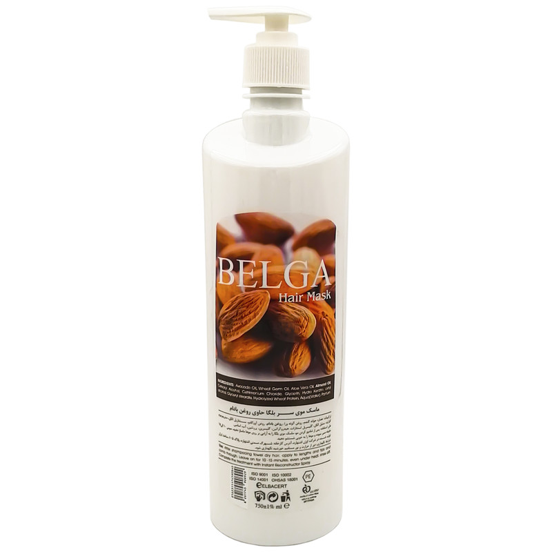 ماسک مو بلگا با آبکشی مدل Almond حجم ۷۵۰ میلی لیتر
