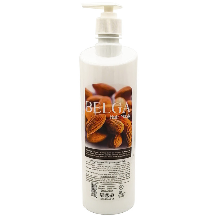 ماسک مو بلگا با آبکشی مدل Almond حجم ۷۵۰ میلی لیتر