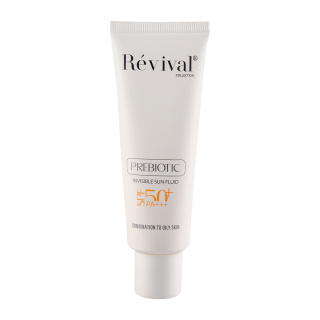 ضدآفتاب فلوئیدی بی رنگ رویوال با SPF50 مناسب پوست چرب حجم 50 میلی لیتر