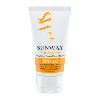 کرم ضد آفتاب فیزیکال بدون رنگ سان وی با SPF50 حجم 50 میلی لیتر