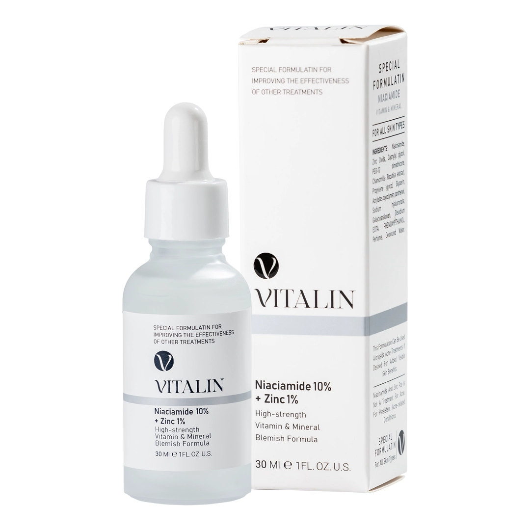 سرم Niacinamide نیاسینامید 10% + Zinc زینک 1% ویتالین حجم 30 میل